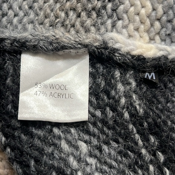 Lineamaglia Gray Black Peach Wool Blend Shrug Cardigan Italy Made Sz M EUC - Picture 5 of 9